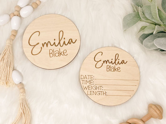 Baby Name Sign, Birth Stats Sign, Baby Name Announcement, Hospital Name Sign, Newborn Name Wood Sign, Baby Shower Gift for Newborn, Keepsake