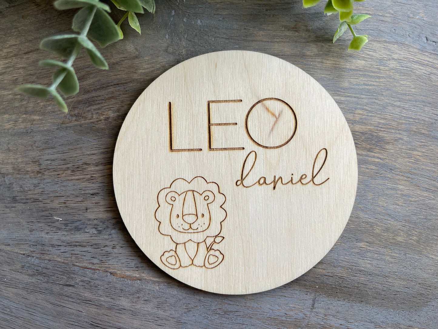 Safari Baby Name Sign Announcement, Wood Sign Birth Reveal, Baby Name Reveal, Baby Boy Name Sign, Jungle Themed Personal Newborn Name Sign