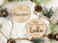 Baby's First Christmas Ornament 2025, New Baby Gift for Christmas, Wooden Personalized Ornament for Baby, Keepsake for Newborn, Baby Shower