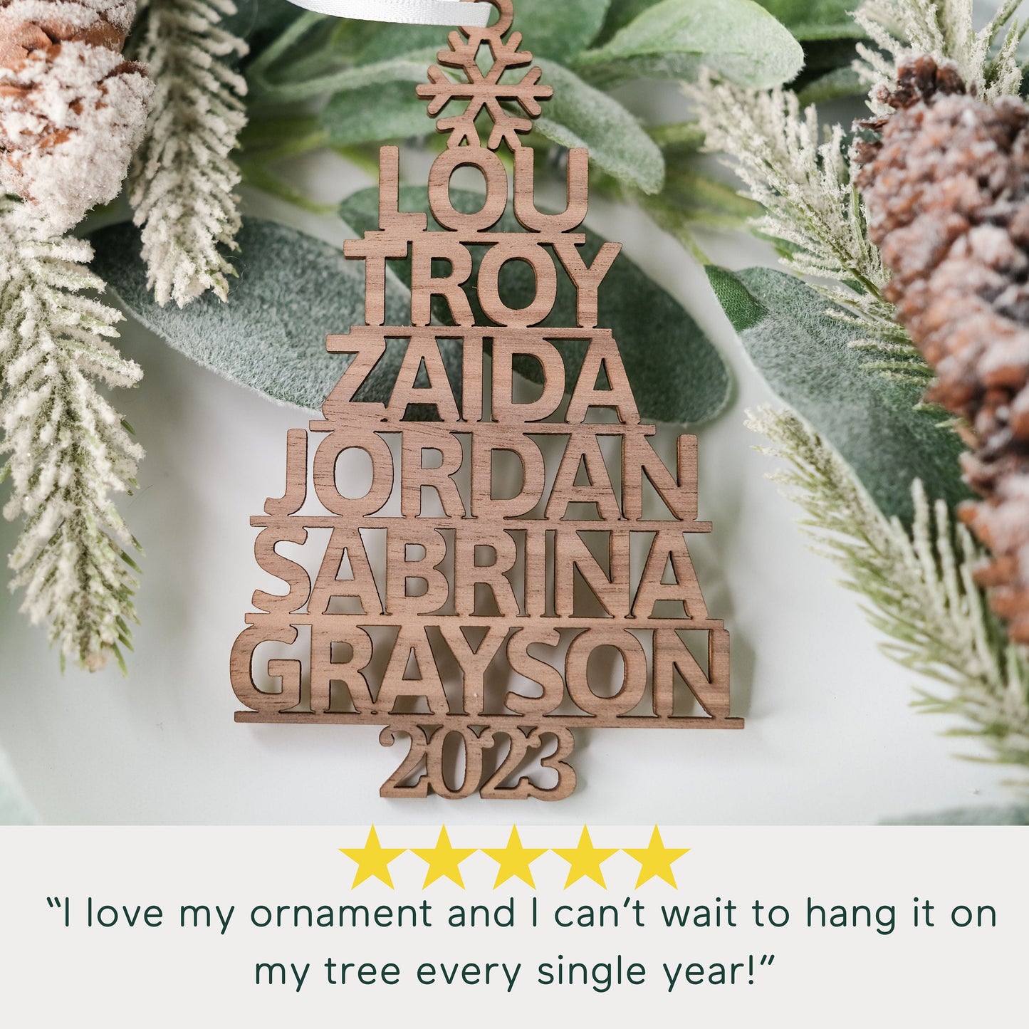Family Christmas Ornament, Personalized Christmas Tree Ornament, Christmas Gift for Family, 2025 Christmas Keepsake, Family Name Ornament