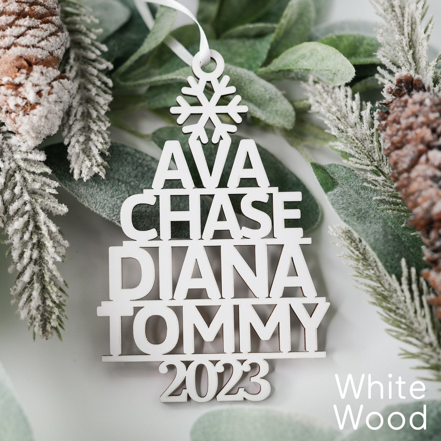 Family Christmas Ornament, Personalized Christmas Tree Ornament, Christmas Gift for Family, 2023 Christmas Keepsake, Family Name Ornament