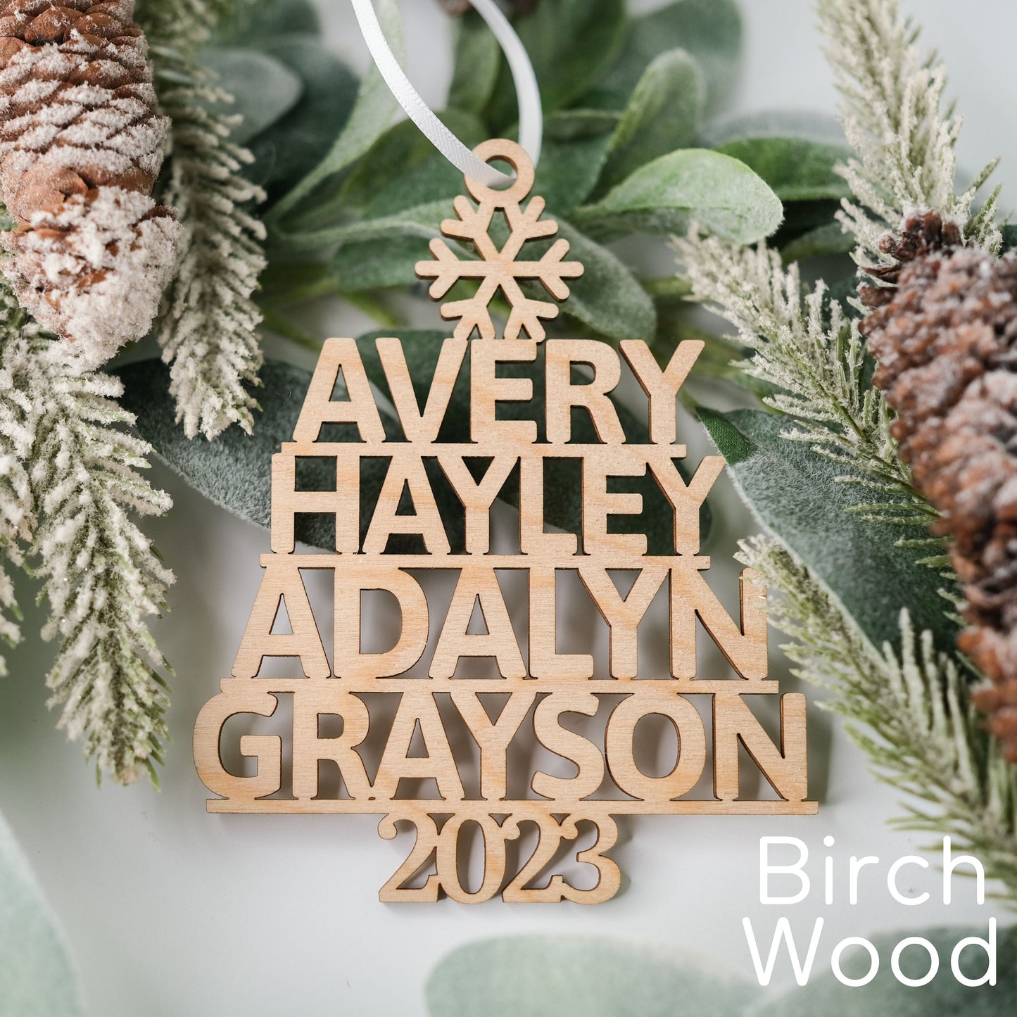Family Christmas Ornament, Personalized Christmas Tree Ornament, Christmas Gift for Family, 2023 Christmas Keepsake, Family Name Ornament