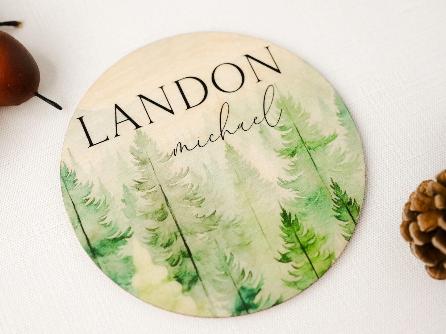 Forest Baby Name Sign, Hospital Name Announcement, Wood Sign Birth Reveal, Baby Name Reveal, Baby Boy Name Sign, Birth Announcement