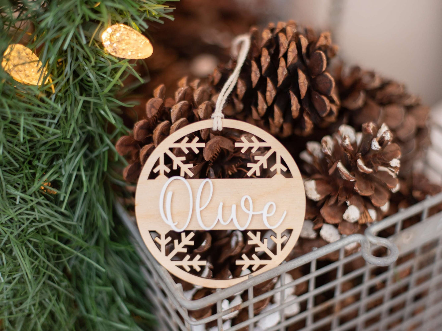 Wooden Snowflake Ornaments, Christmas Tree Decorations, Snowflake Ornament, Wooden Ornaments, Custom Ornament, Christmas Gift