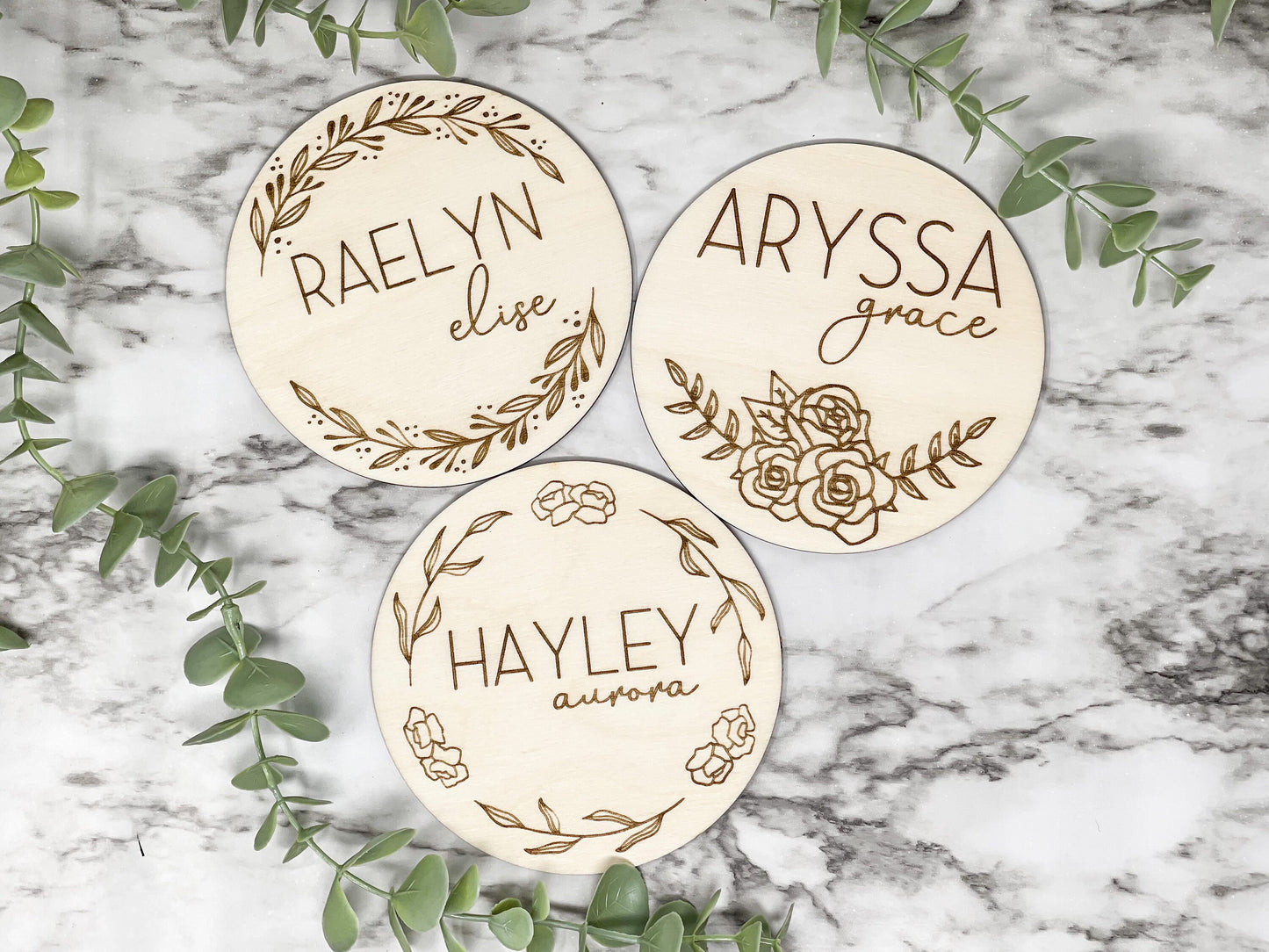 Floral Baby Name Sign, Baby Name Announcement, Flower Nursery Decor, Floral Nursery Decor, Baby Shower Gift for Baby, Newborn Keepsake