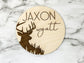 Deer Baby Name Sign Announcement, Deer Nursery Decor, Wood Baby Name Announcement, Country Nature Nursery Decor, Baby Shower Gift for Mom