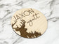 Deer Baby Name Sign Announcement, Deer Nursery Decor, Wood Baby Name Announcement, Country Nature Nursery Decor, Baby Shower Gift for Mom