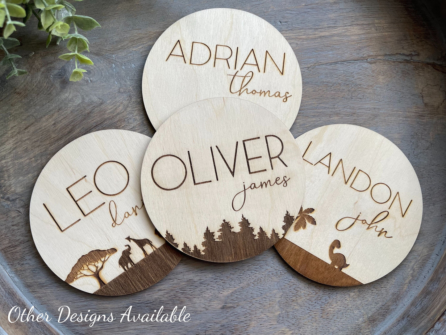 Deer Baby Name Sign Announcement, Deer Nursery Decor, Wood Baby Name Announcement, Country Nature Nursery Decor, Baby Shower Gift for Mom