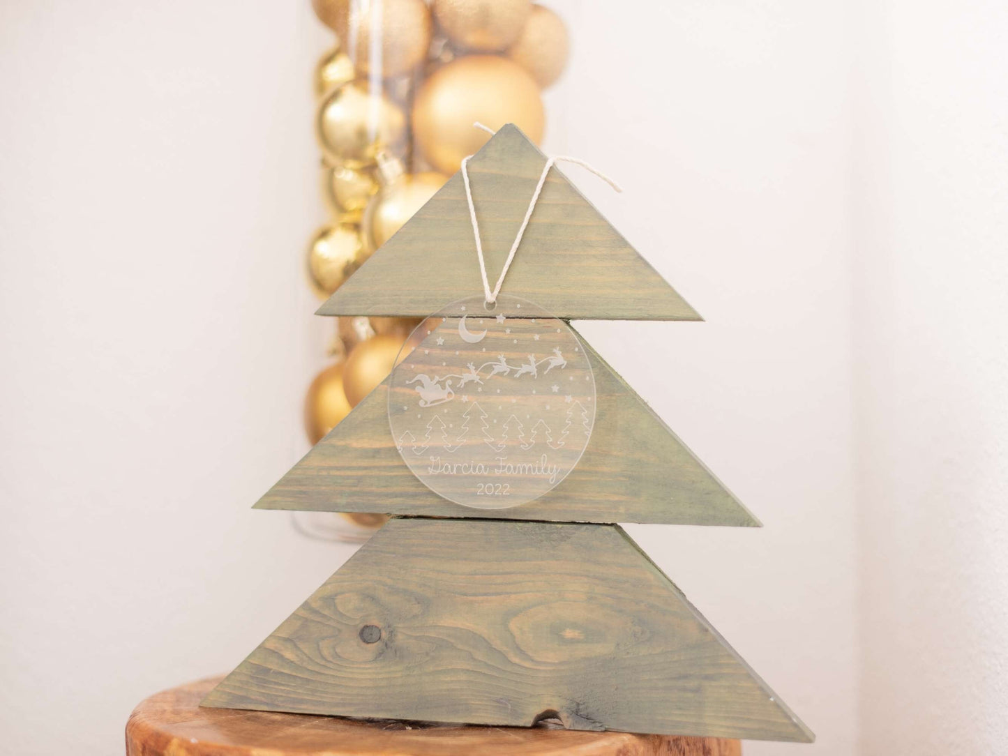 Family Christmas Ornament, 2022 Christmas Gift for Family, Acrylic Holiday Ornament, Personalized Christmas Ornament, Last Name Ornament