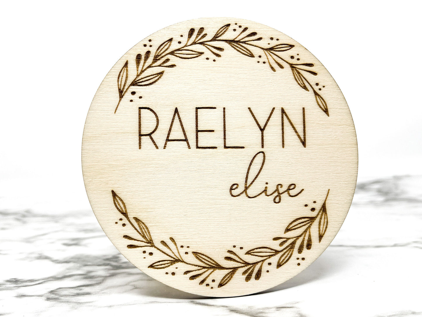 Floral Baby Name Sign, Hospital Name Announcement, Hospital Name Sign, Baby Girl Name Sign, Flower Name Sign, Greenery Name Sign, Keepsake