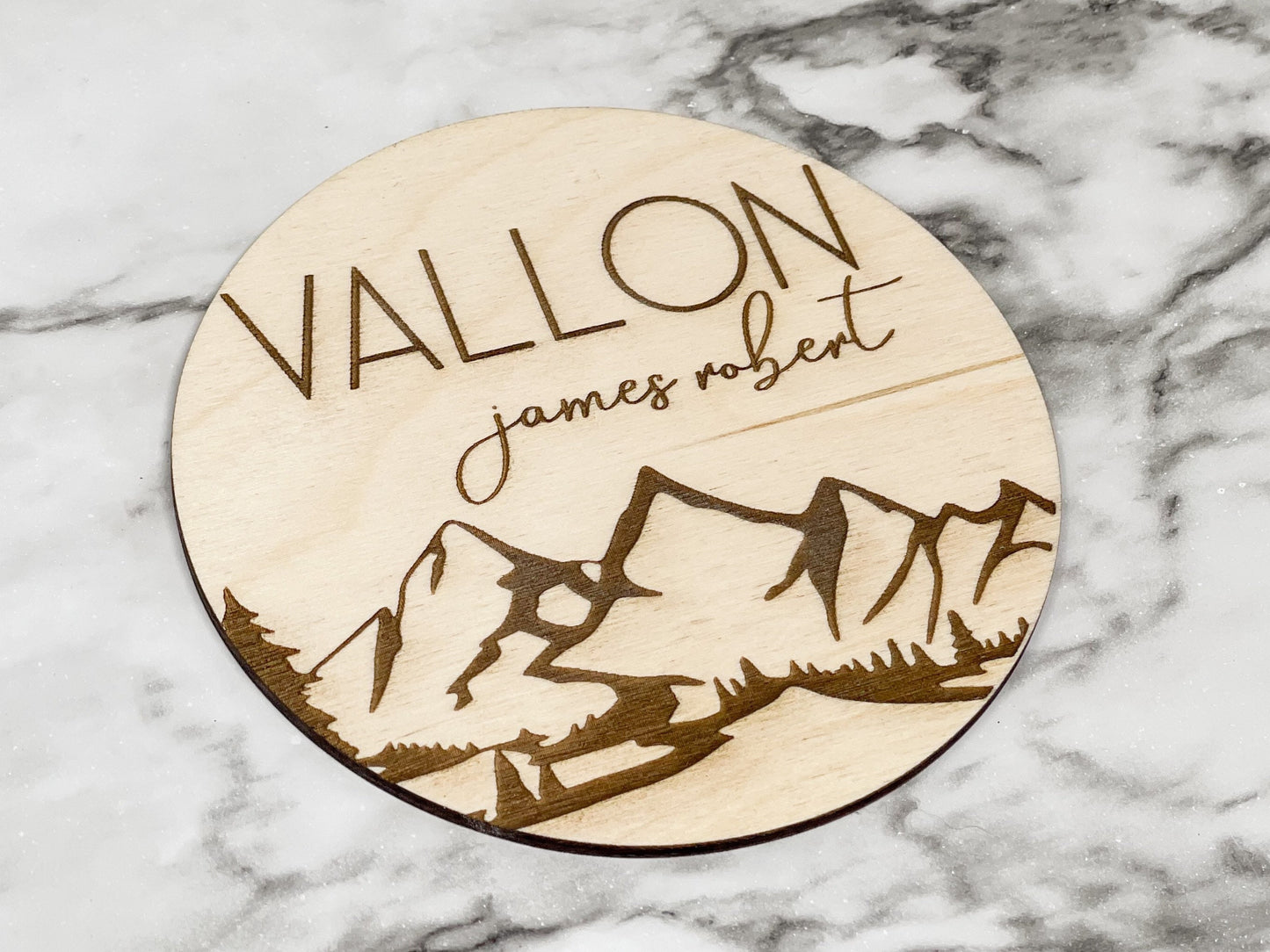 Mountain Baby Name Sign Announcement, Baby Name Sign Birth Reveal, Reveal Sign, Baby Boy Name Sign, Nature Themed Personal Newborn Name Sign