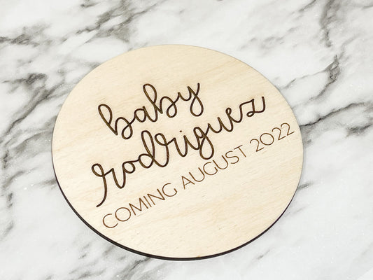 Pregnancy Announcement Sign, Baby Arriving Sign, Baby Coming Soon, Maternity Photo Prop, New Baby Announcement, Pregnancy Reveal to Parents